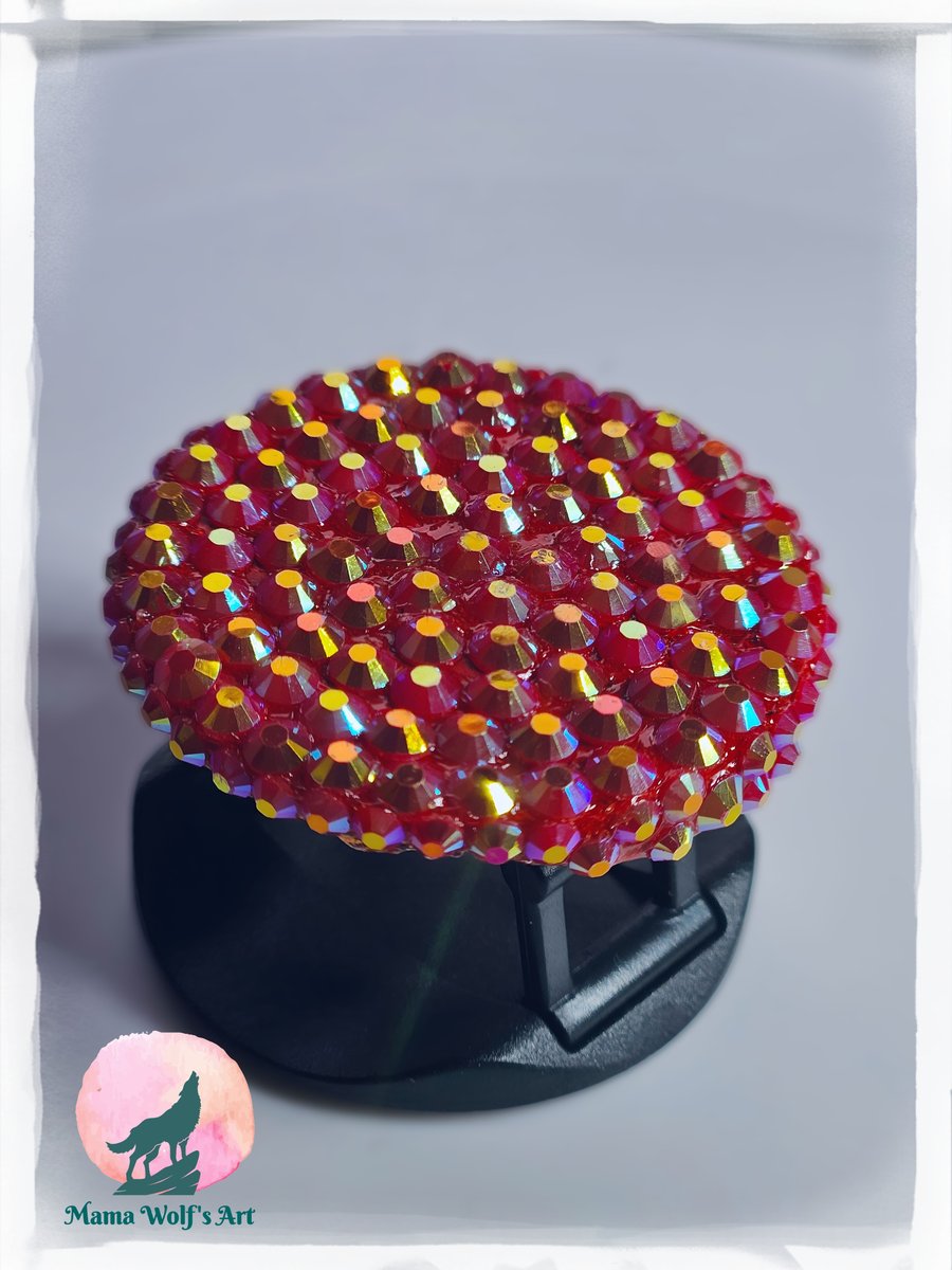 Red AB Rhinestoned Popsocket 