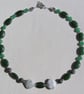 Nephrite, Peace & Green Jade Gemstone Statement Necklace "Greentastic" - Image 7