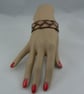 pyrographed leather  bracelet (plait) - Image 1