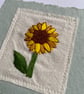 Sunflower, hand embroidered keepsake card - Image 3