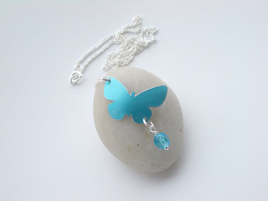 Butterfly pendant in turquoise