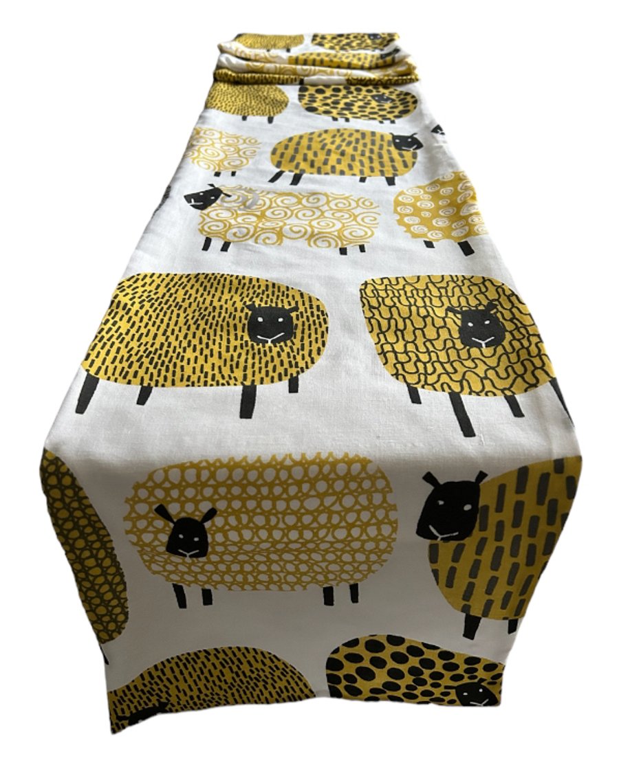 Sheep Print Animal, Table Runner,  1.95m x 30cm