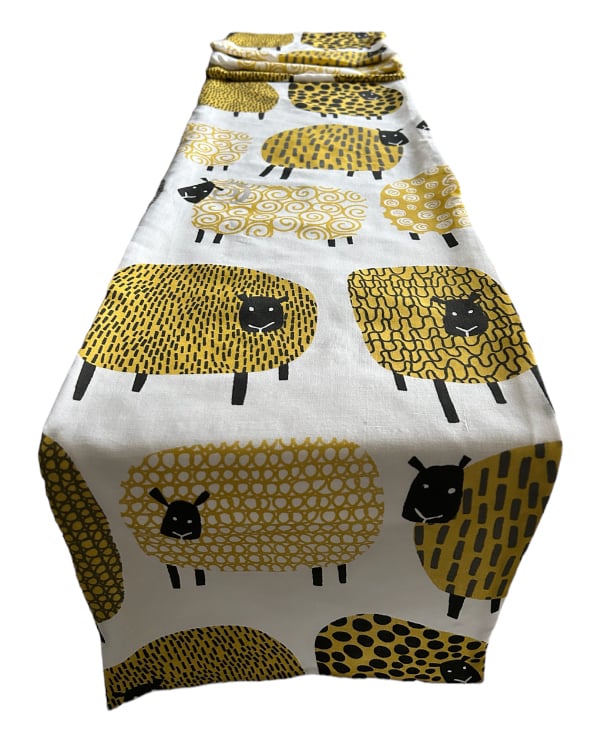 Sheep Print Animal, Table Runner,  1.95m x 30cm
