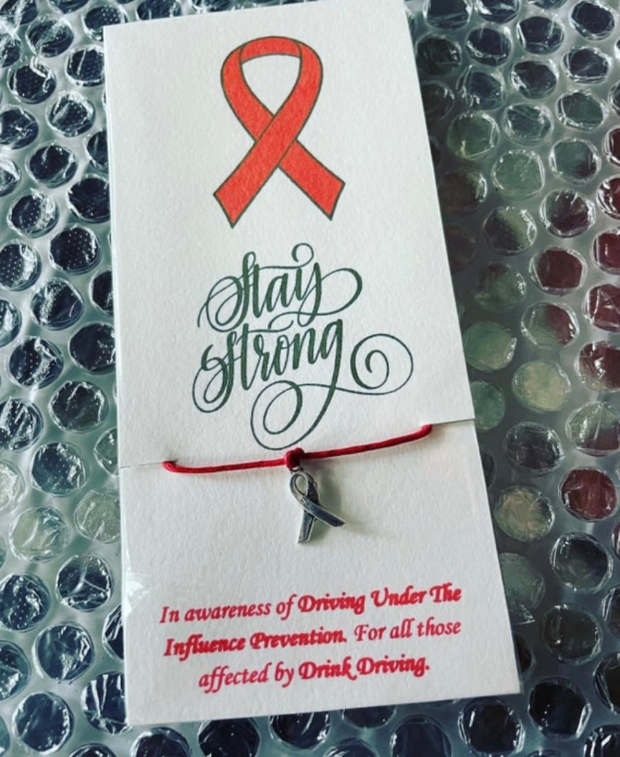 Driving under the influence awareness wish bracelet 