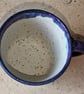 Gorgeous heart decorated blue stoneware mugs with teapot - Image 4