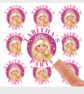 Personalised Birthday Stickers Label - Barbie Pink Birthday Party Bag Thank You 