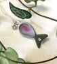 Handcrafted Sterling Silver Seaham Multi Sea Glass Pink Fish Pendant Necklace - Image 7