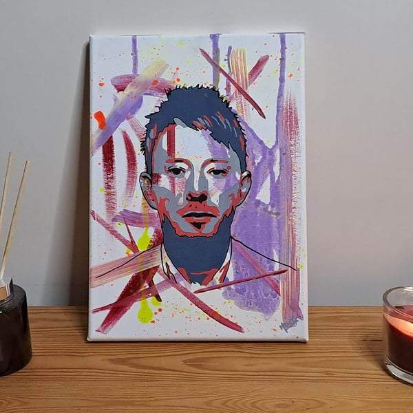 Thom – Original Thom Yorke Radiohead Inspired Pop Art Painting