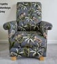 Kids Grey Armchair Fryetts Monkeys Fabric Children's Chair Animals Jungle Seat - Image 2