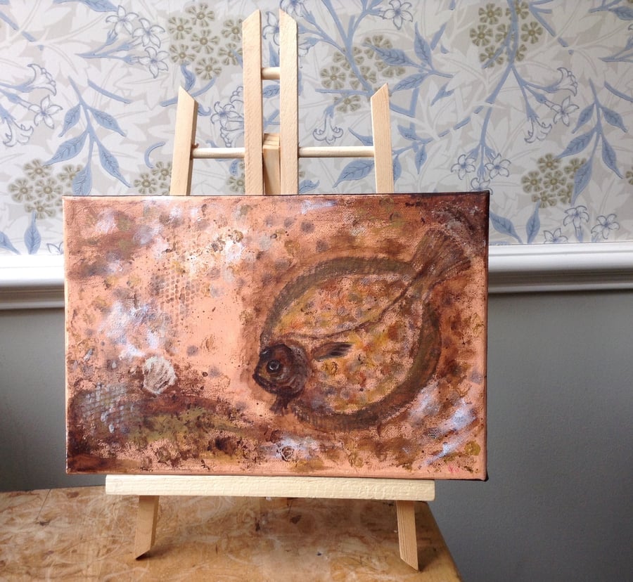  Fish painting acrylic on canvas  "Blending In" 