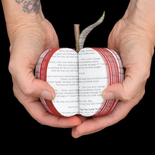 Personalised Paper Fruit – Song Lyric or Wedding Vow Gift