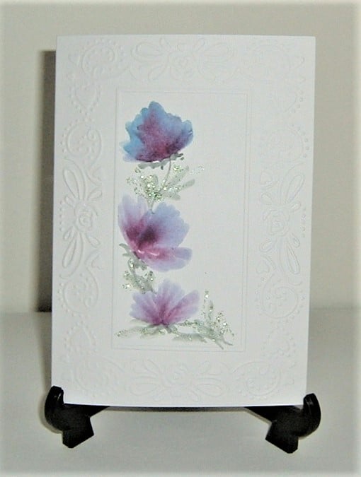 hand painted floral greetings card ( ref F 537) - Folksy