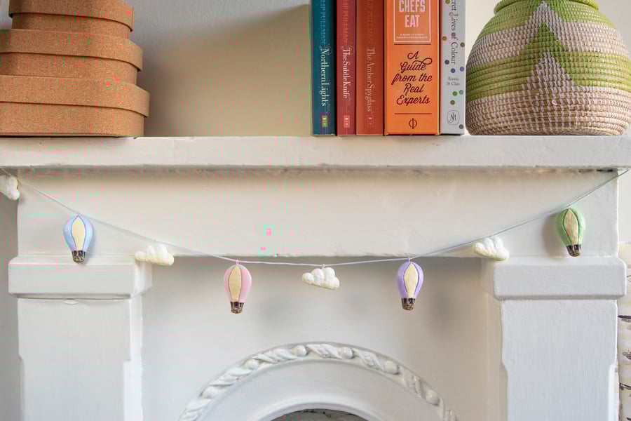 Pastel Clouds and Balloons Garland