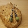 Green Chrysoprase earrings. May birthstone