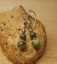 Green Chrysoprase earrings. May birthstone