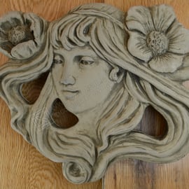 Emily Wall Plaque Stone Garden Ornament