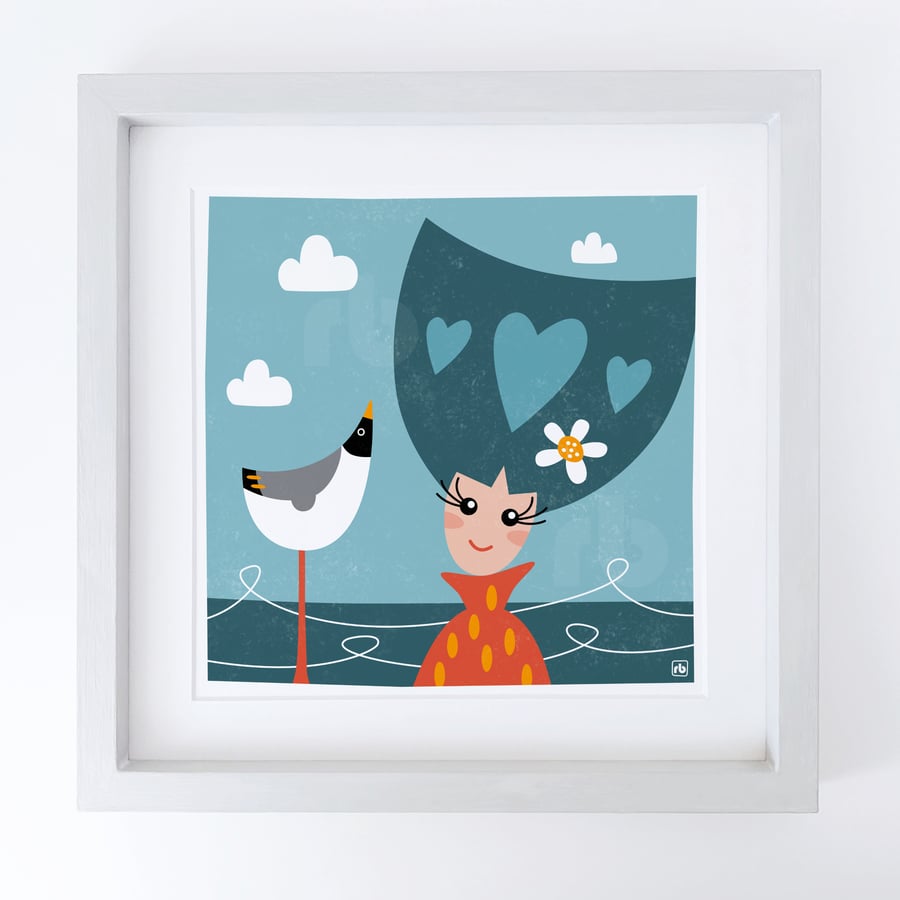 Talking To Seagulls, Giclee print, perfectly imperfect