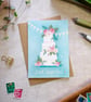 Peony Wedding Cake Just Married Card - Image 2
