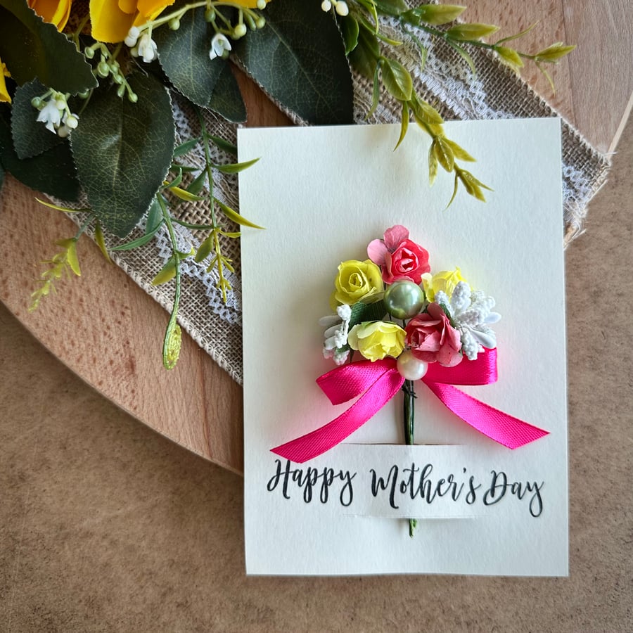 Pastel flower lover birthday card botanical style keepsake gift box for mum