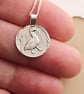 Goose Engraved Sterling Silver Coin Necklace - Image 2