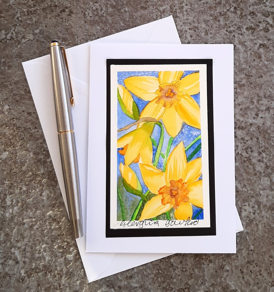 Blank Handpainted Watercolour Card. Any Occasion. Notelet. Best Value Range