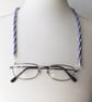 Kumihimo Braided Cotton Glasses Strap or Cord, Purple, Blue, Cream - Image 5