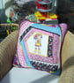 5 Machine Embroidered Fabric Squares, Ready to Use in Home Decor, Soft Crafts. - Image 8