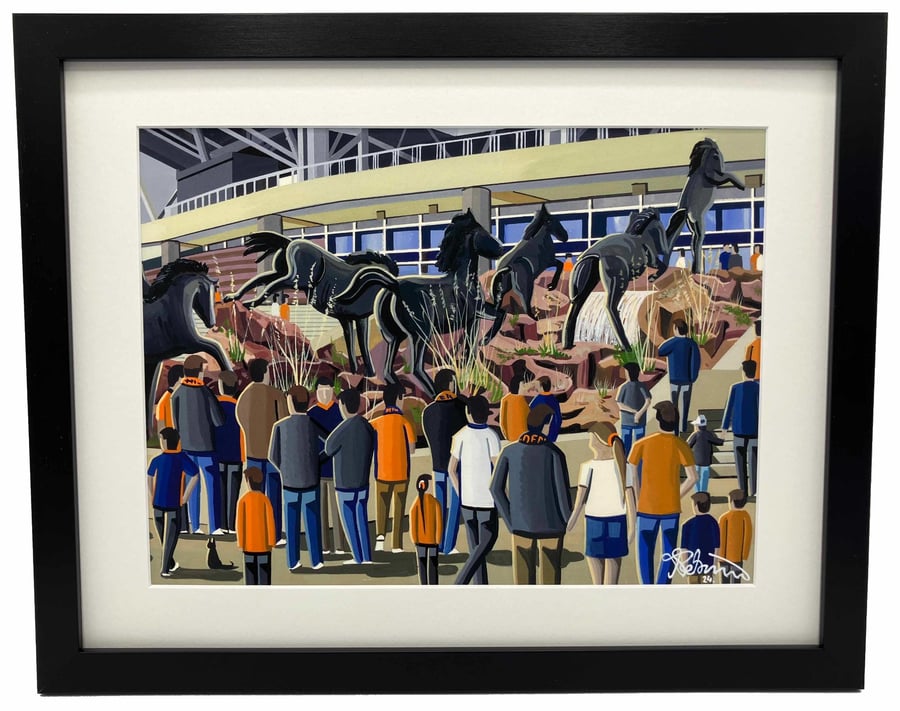 Denver. Framed & Unframed Fine Art Print, American Football, Stadium Gift