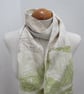 Green Blue Scrap Fabric Scarf - Image 2