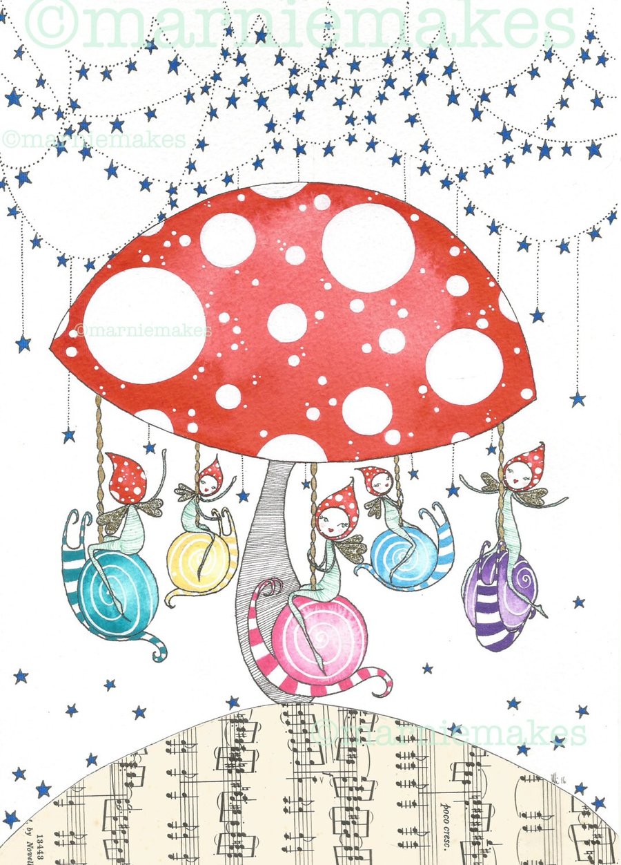 Fairy-Go-Round - A4 Giclee Print