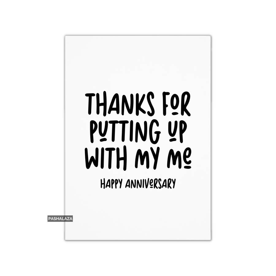 Funny Anniversary Card - Novelty Love Greeting Card - Putting Up