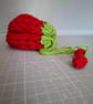 Strawberry shopper, mesh bag in two sizes