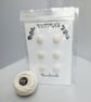 Buttons Handmade Embroidered Yorkshire Style Set of 6