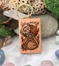 Steampunk fungi fairy abode. Pyrography key ring. - Image 4