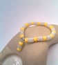 Yellow Faceted Beads and Silver Snowflake Spacers Necklace Bracelet and Earrings - Image 8