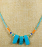 Native American Style Beaded Necklace With Sterling Silver Clasp