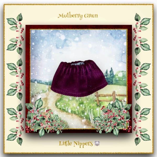 Little Nippers Burgundy Corduroy Skirt