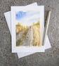 Down The Lane. Blank Card. Original Painting