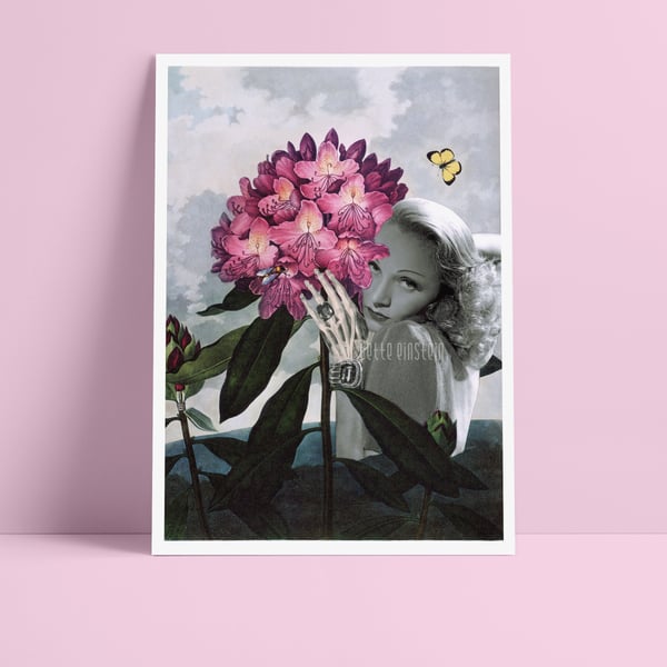 Marlene - Surrealism Collage Giclee Print 