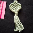 Macrame Heart shaped Keyring