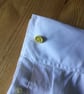 Dorset Button Cufflinks, Mustard - Image 2