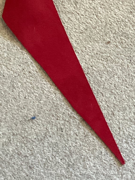 Chrome Handled, Red coloured soft Suede Single Tailed Whip - FREE SHIPPING