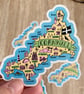 Cornwall Map Sticker - Image 3