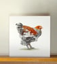 Greetings Card - Blank - Fancy Chicken - Image 2