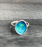 Enamel Ring,  enamel ring, blue enamel ring, pebble ring, cloud ring, nature - Image 7