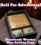 Handmade Wooden Dice Rolling Tray Carved Maple DnD Box & RPG Dice Holder