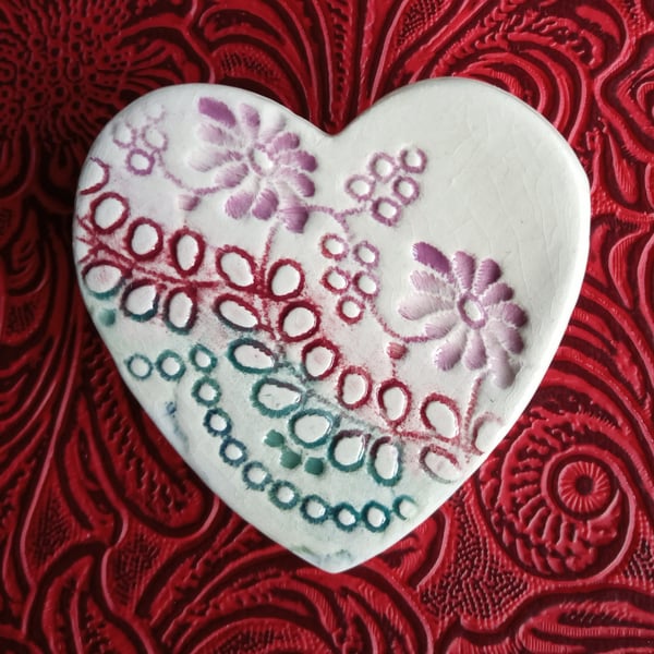 wildflower ceramic brooch