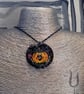 Handmade pumpkin necklace- Hand painted resin pendant - Image 3