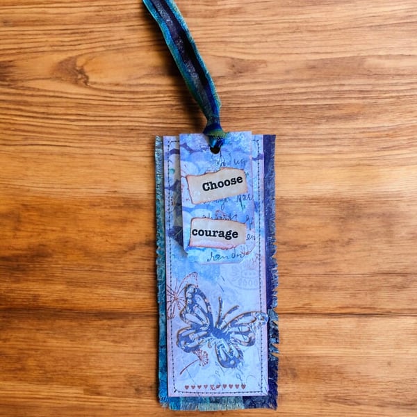 ‘Choose Courage’ – Handmade Affirmation Tag or Bookmark