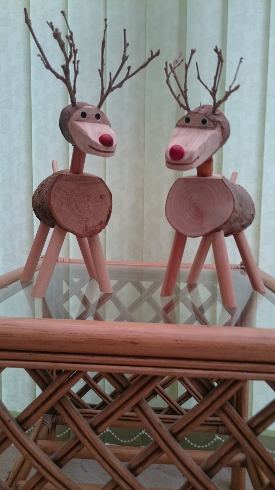 CHRISTMAS  LOG  REINDEER ( ALL SOLD ) )